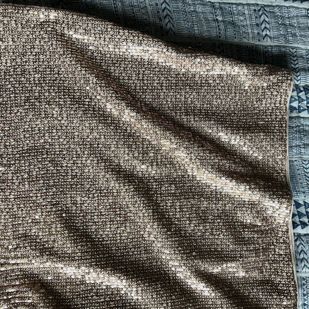 Pastel Pink Sequin Mini Skirt